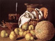 MELeNDEZ, Luis Still-life with Melon and Pears sg China oil painting reproduction